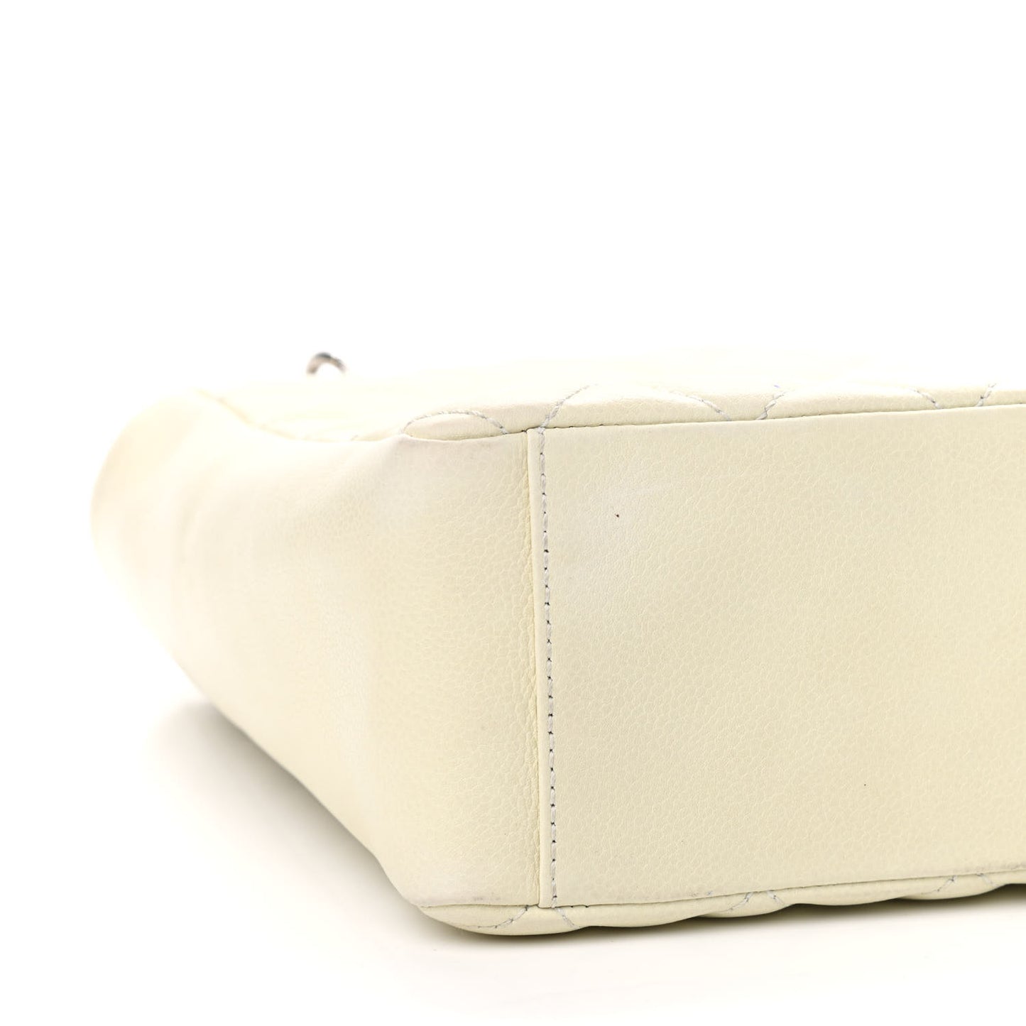 Caviar Quilted Petit Shopping Tote PST Light Beige