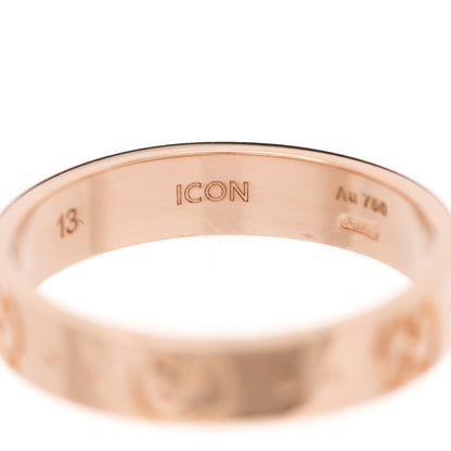 Gucci 18K Rose Gold 4mm Icon Thin Band Ring 53 6.25 5 of 7