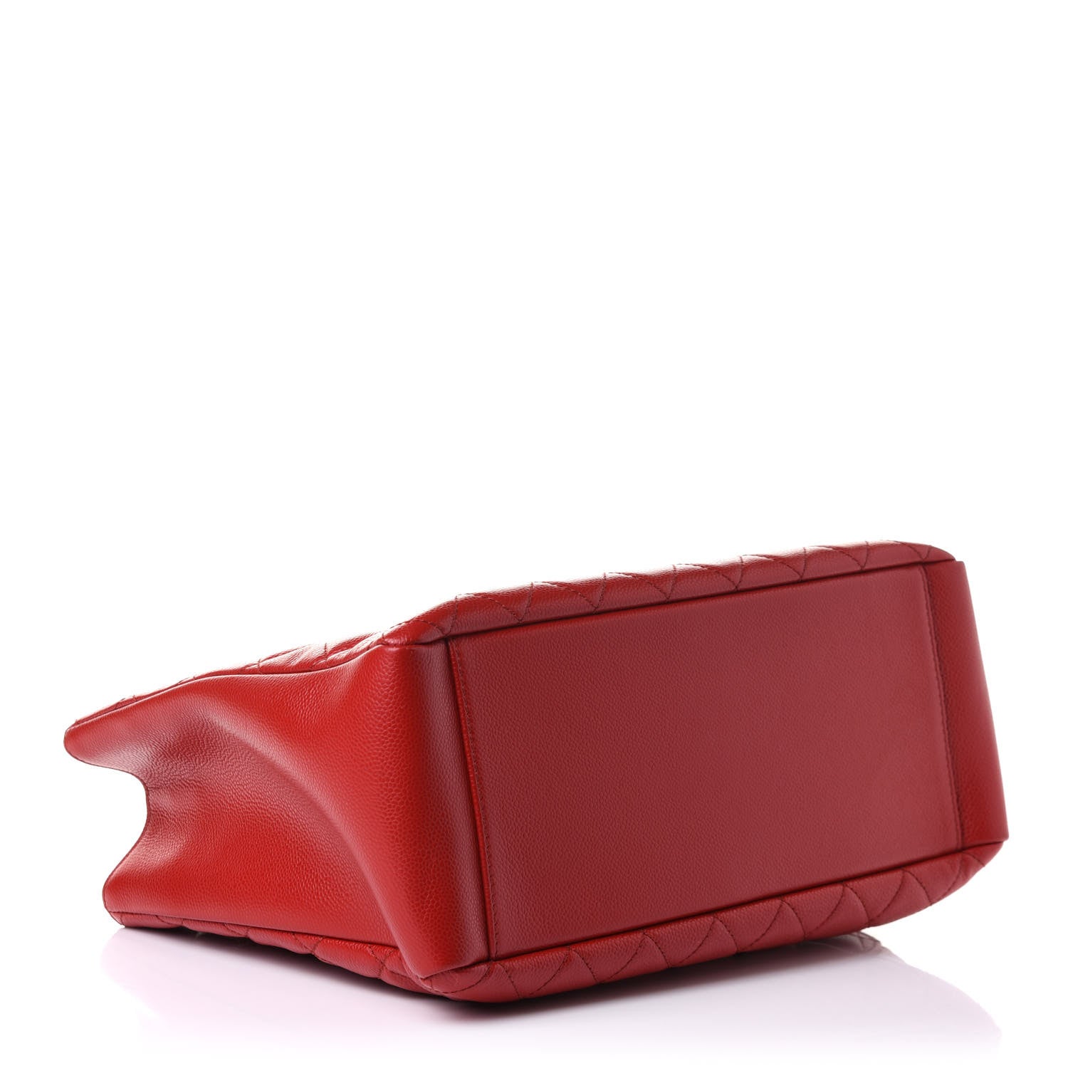 Chanel Caviar Quilted Grand Shopping Tote GST Red 4 of 10
