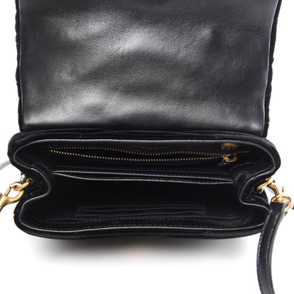 Saint Laurent Velvet Y Quilted Monogram Toy Loulou Chain Satchel French Black 5 of 13