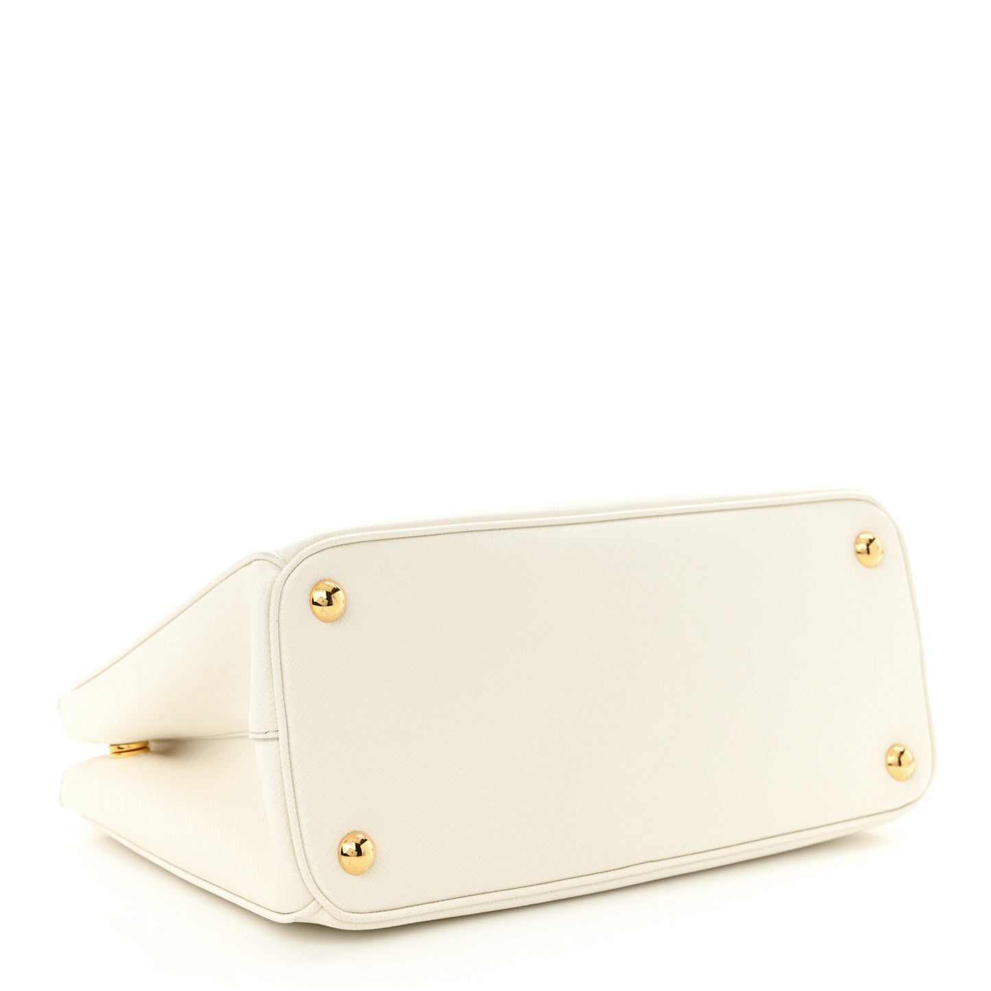 Saffiano Lux Small Galleria Double Zip Tote White