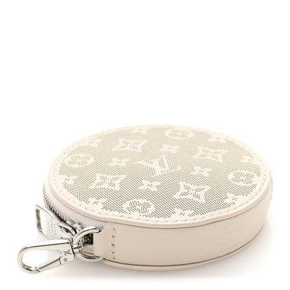 Louis Vuitton Perforated Mahina Round Coin Purse Gris 4 of 7