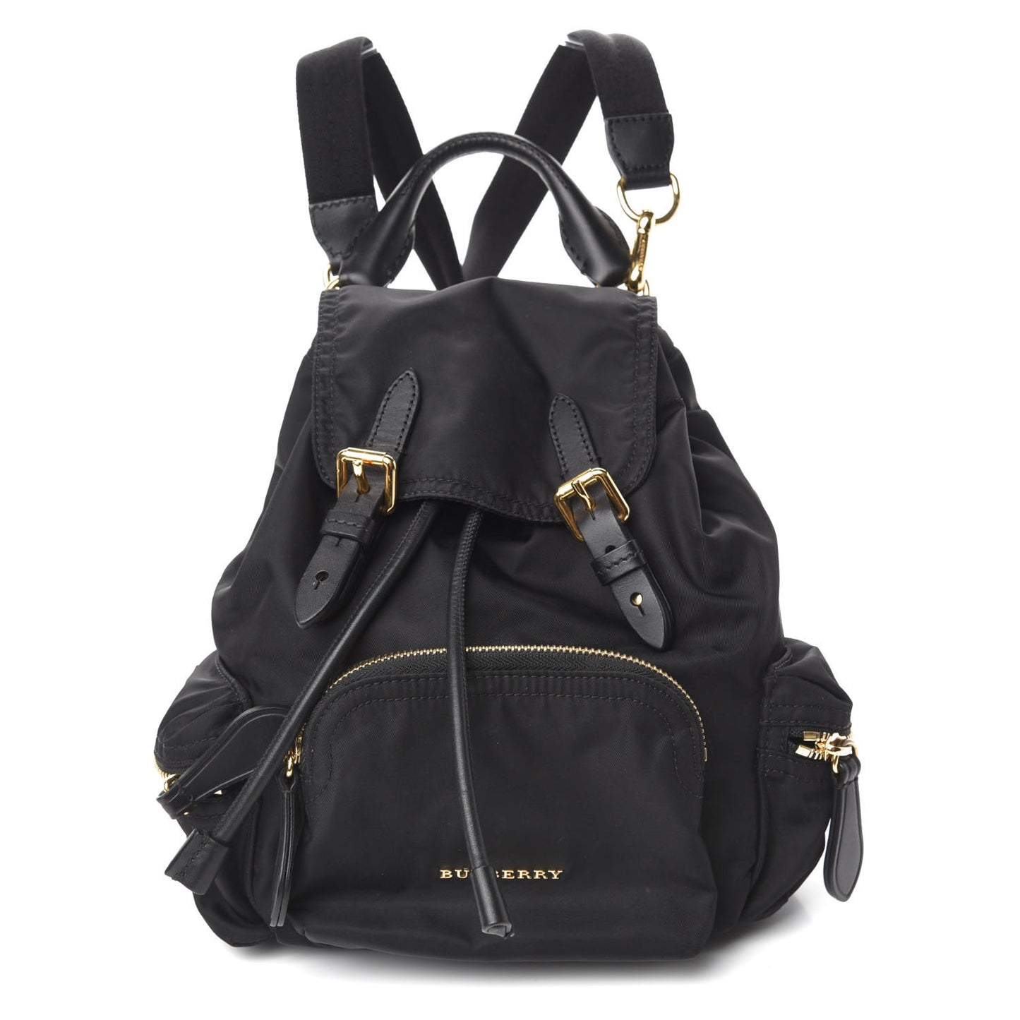 Nylon Small Rucksack Backpack Black