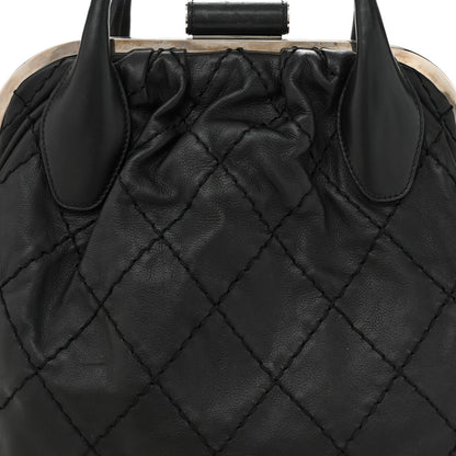 Chanel Calfskin Stitched Expandable Frame Bag Black 8 of 10