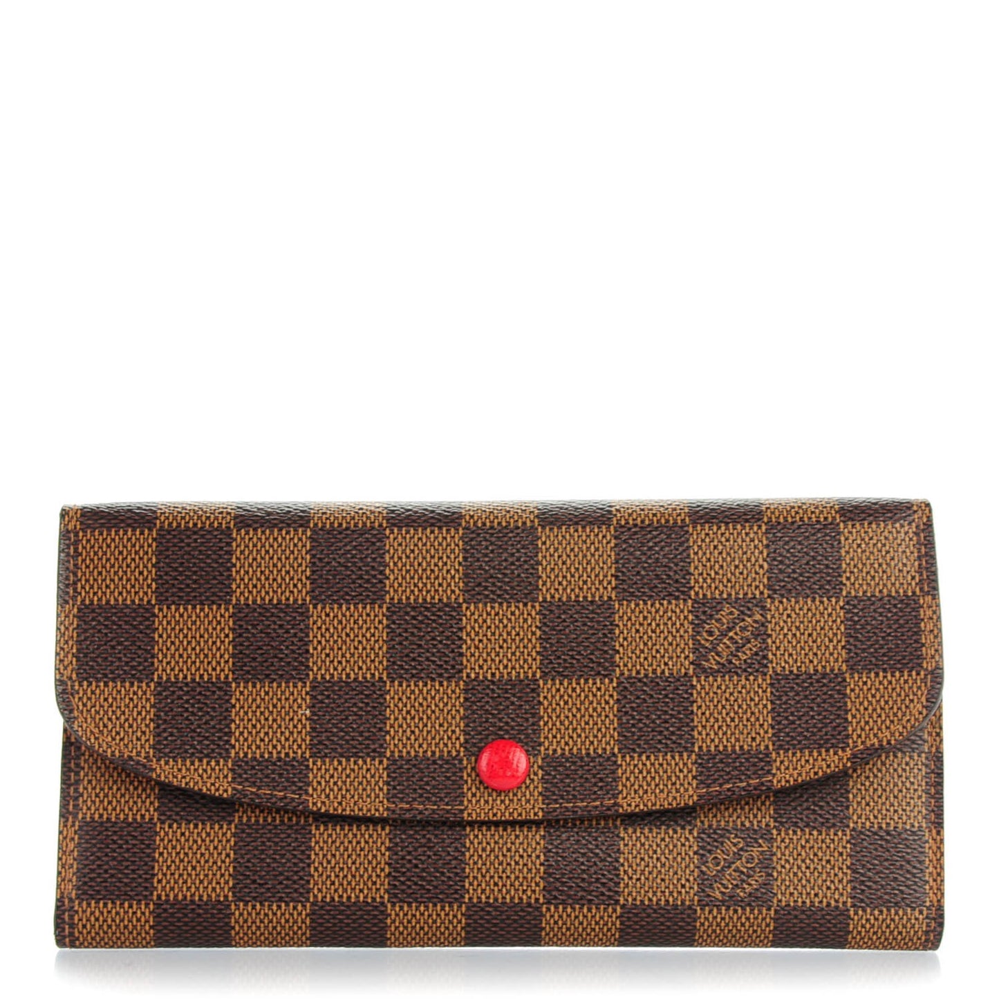 Damier Ebene Emilie Wallet Red