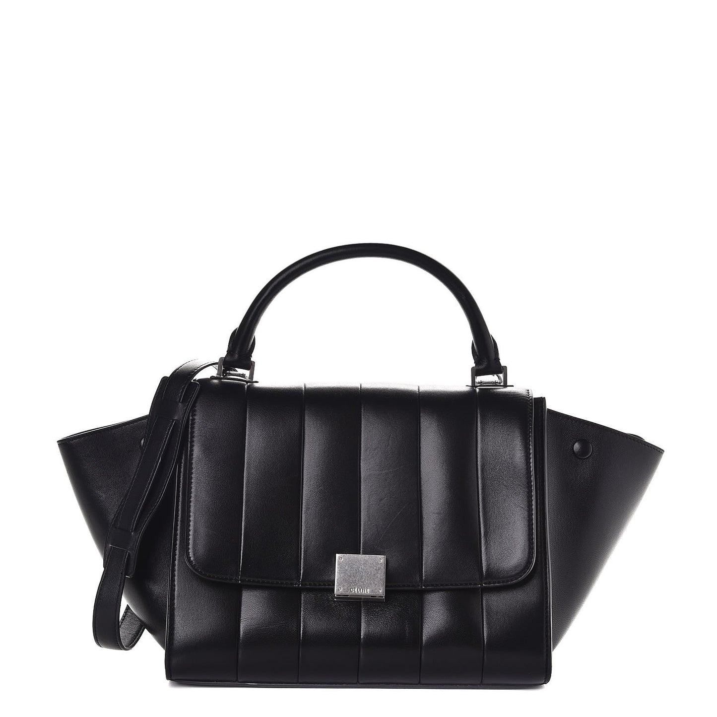 Lambskin Quilted Small Trapeze Black