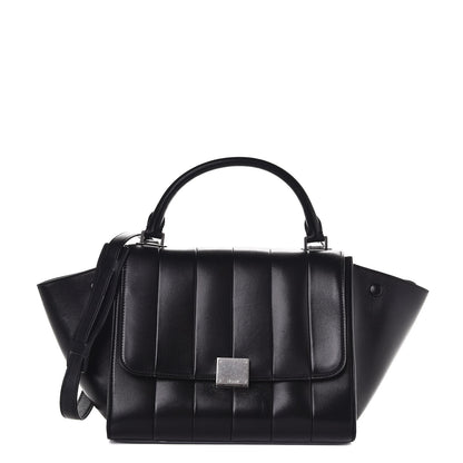 Celine Lambskin Quilted Small Trapeze Black 1 of 7