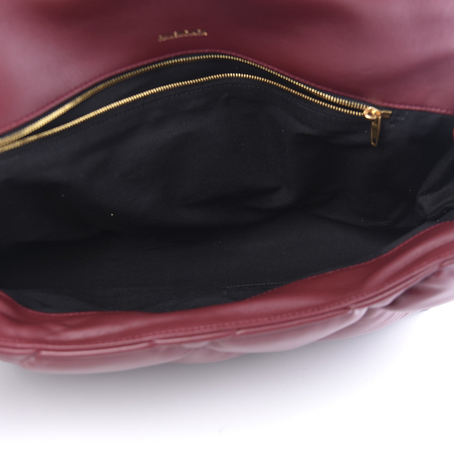 Balenciaga Nappa Calfskin Quilted Touch B Clutch Bag Dark Red 6 of 11