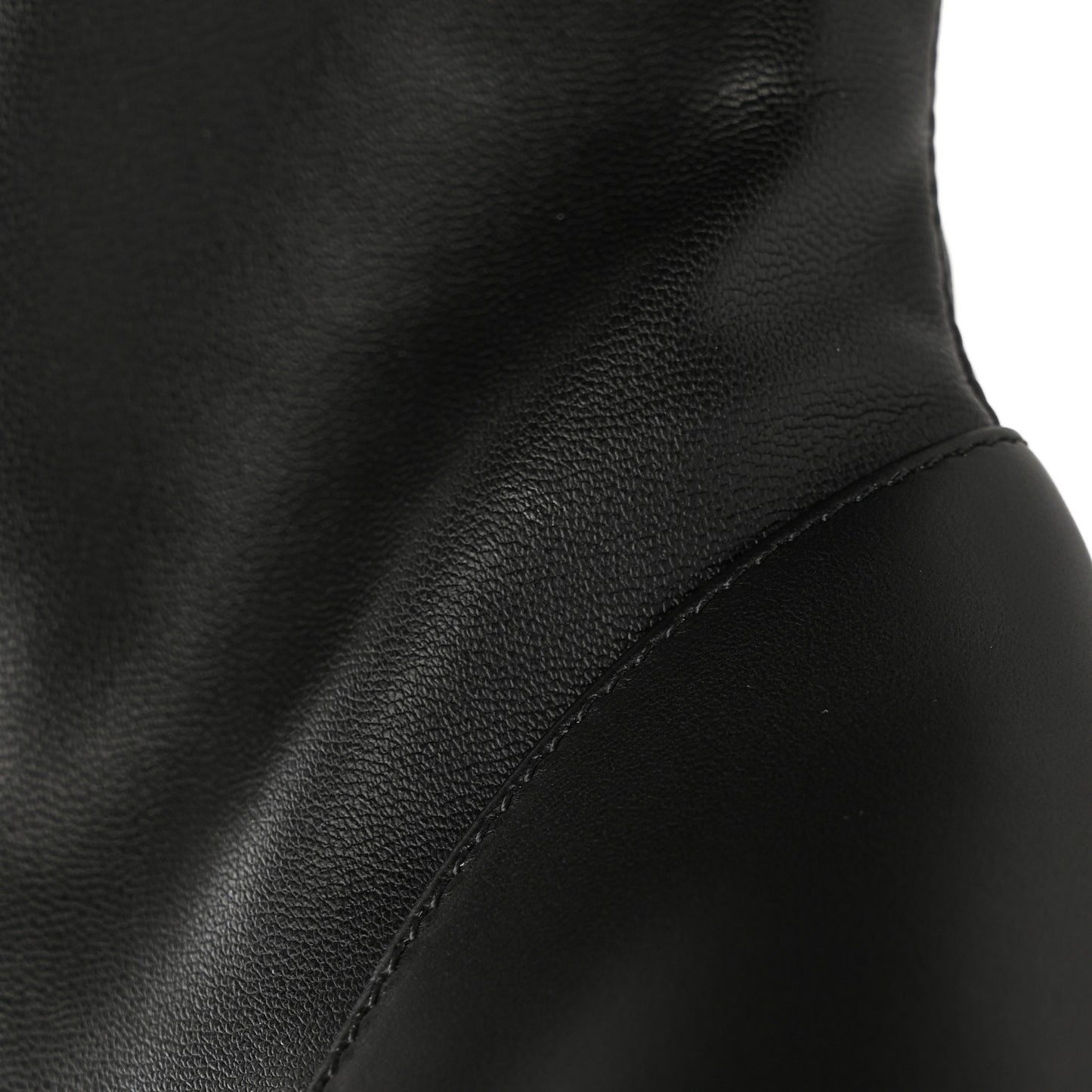 Calfskin Silhouette Ankle Boots 38.5 Black