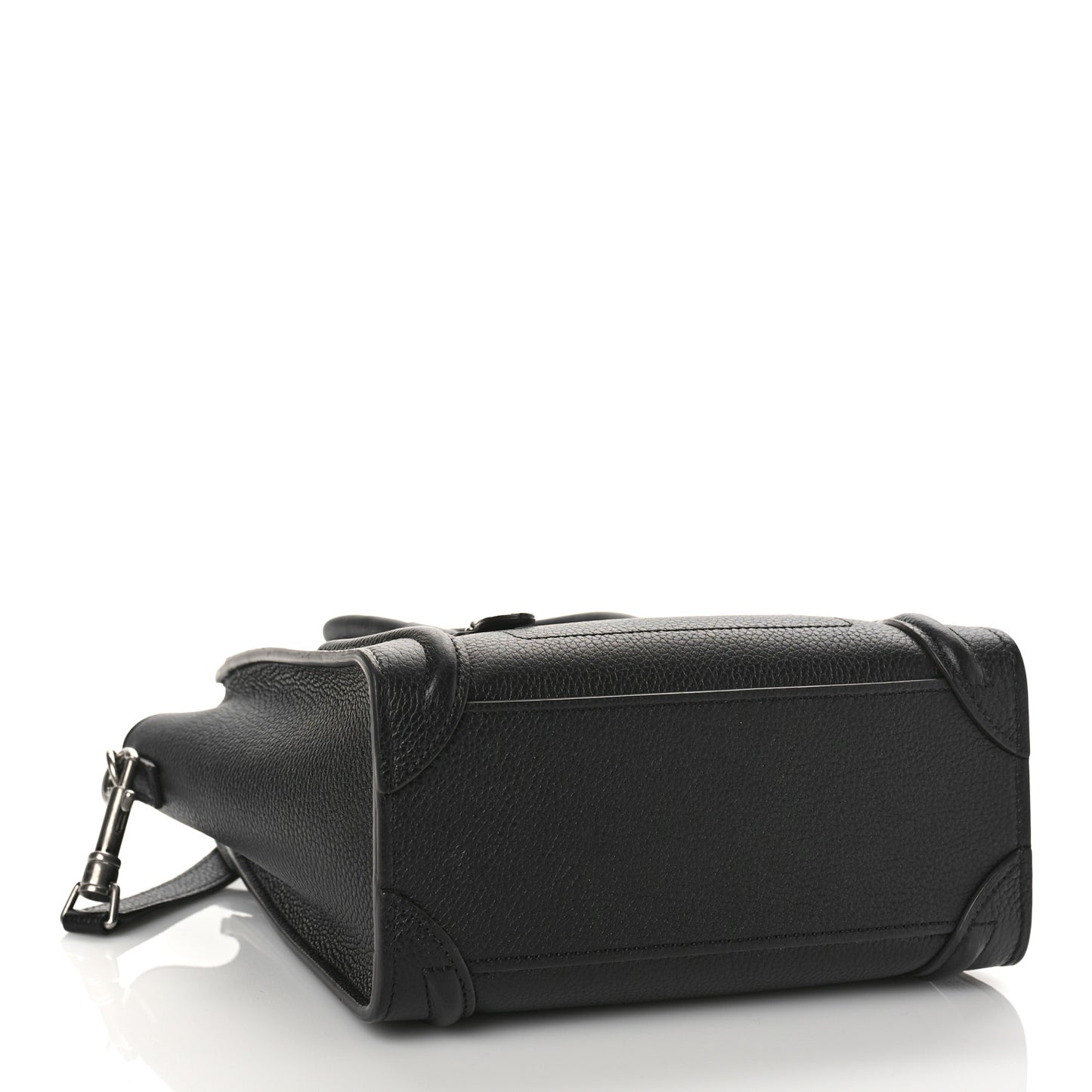 Drummed Calfskin Nano Luggage Black