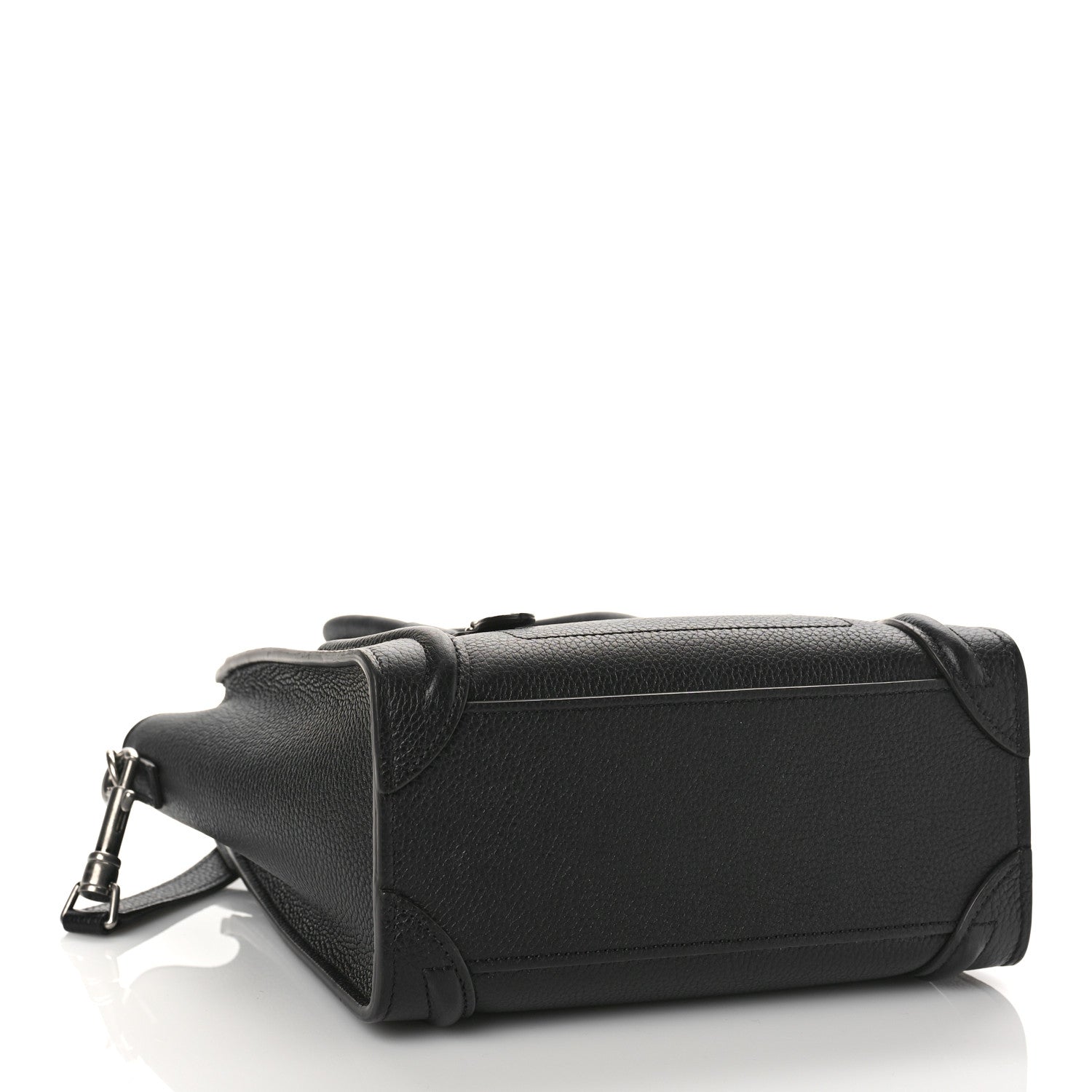 Celine Drummed Calfskin Nano Luggage Black 4 of 8