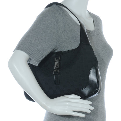 Gucci Monogram Small Jackie O Hobo Black 2 of 7