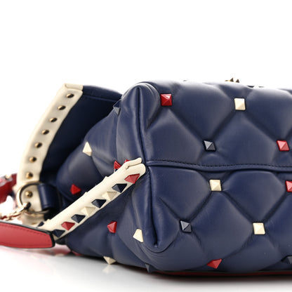 Valentino Garavani Nappa Medium Candystud Top Handle Bag Navy 9 of 10