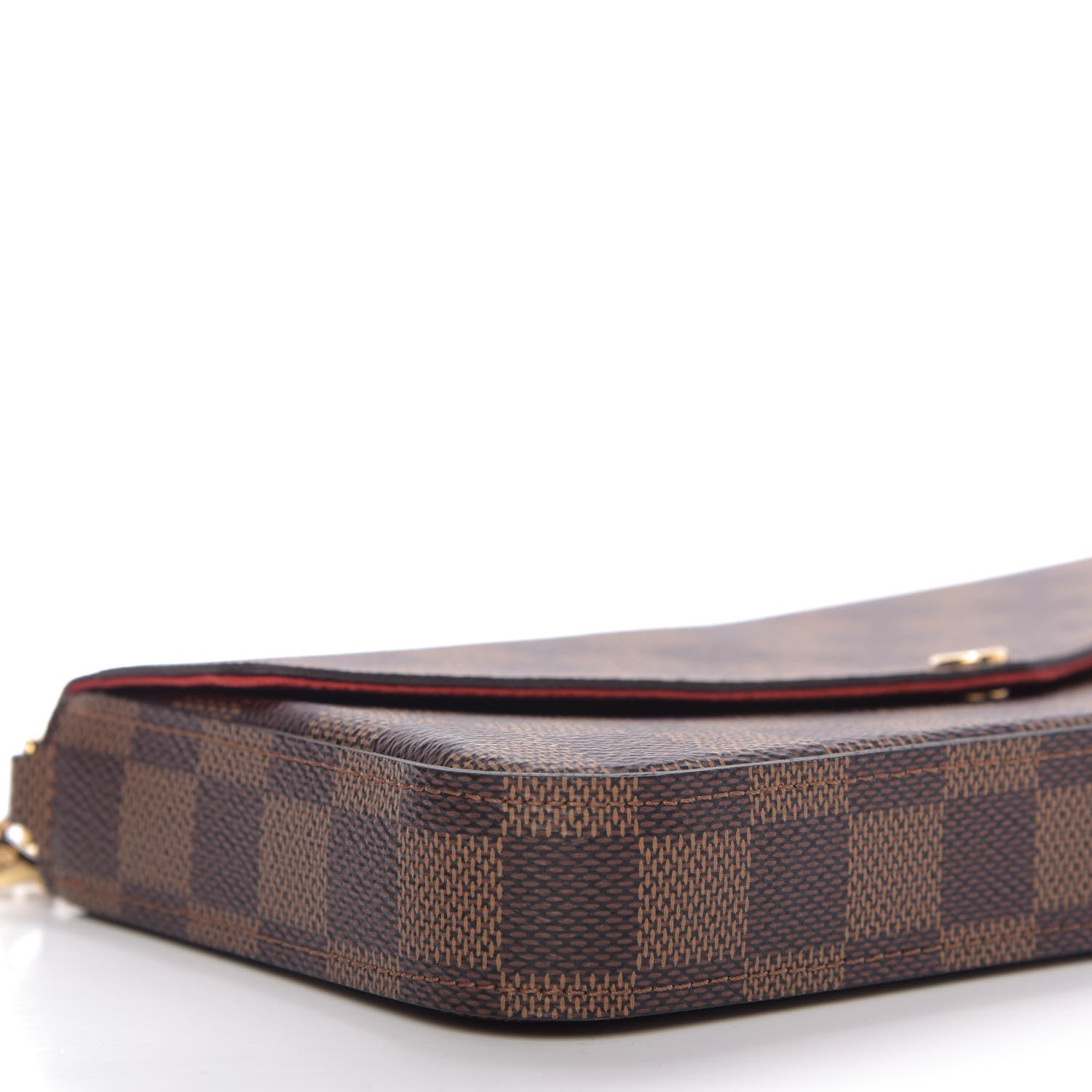 Louis Vuitton Damier Ebene Pochette Felicie Chain Wallet 7 of 11