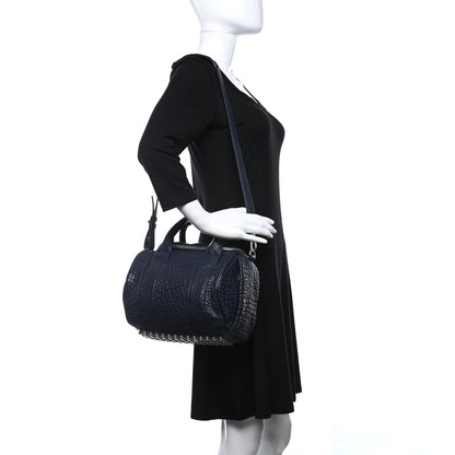 Alexander Wang Pebbled Lambskin Rockie Neptune Rhodium Hardware 3 of 17