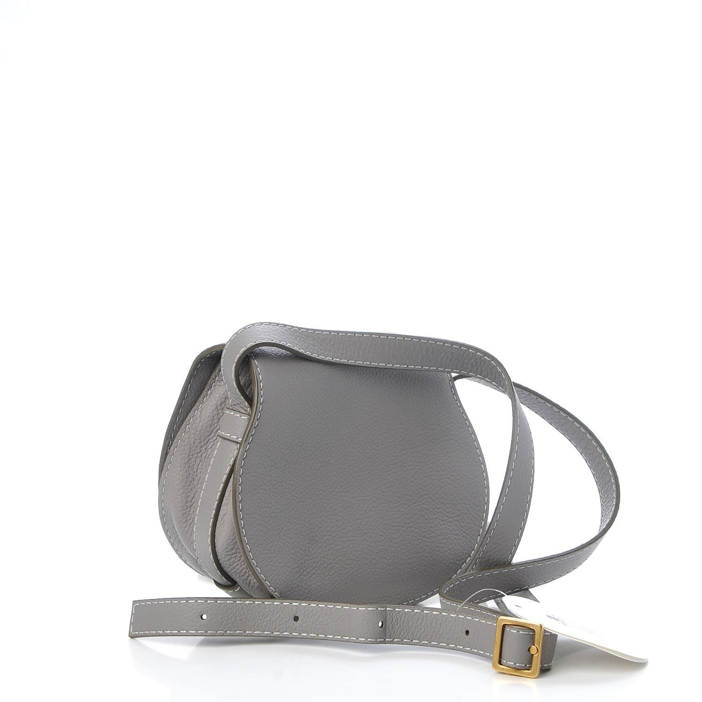 Calfskin Mini Marcie Round Crossbody Bag Cashmere Grey