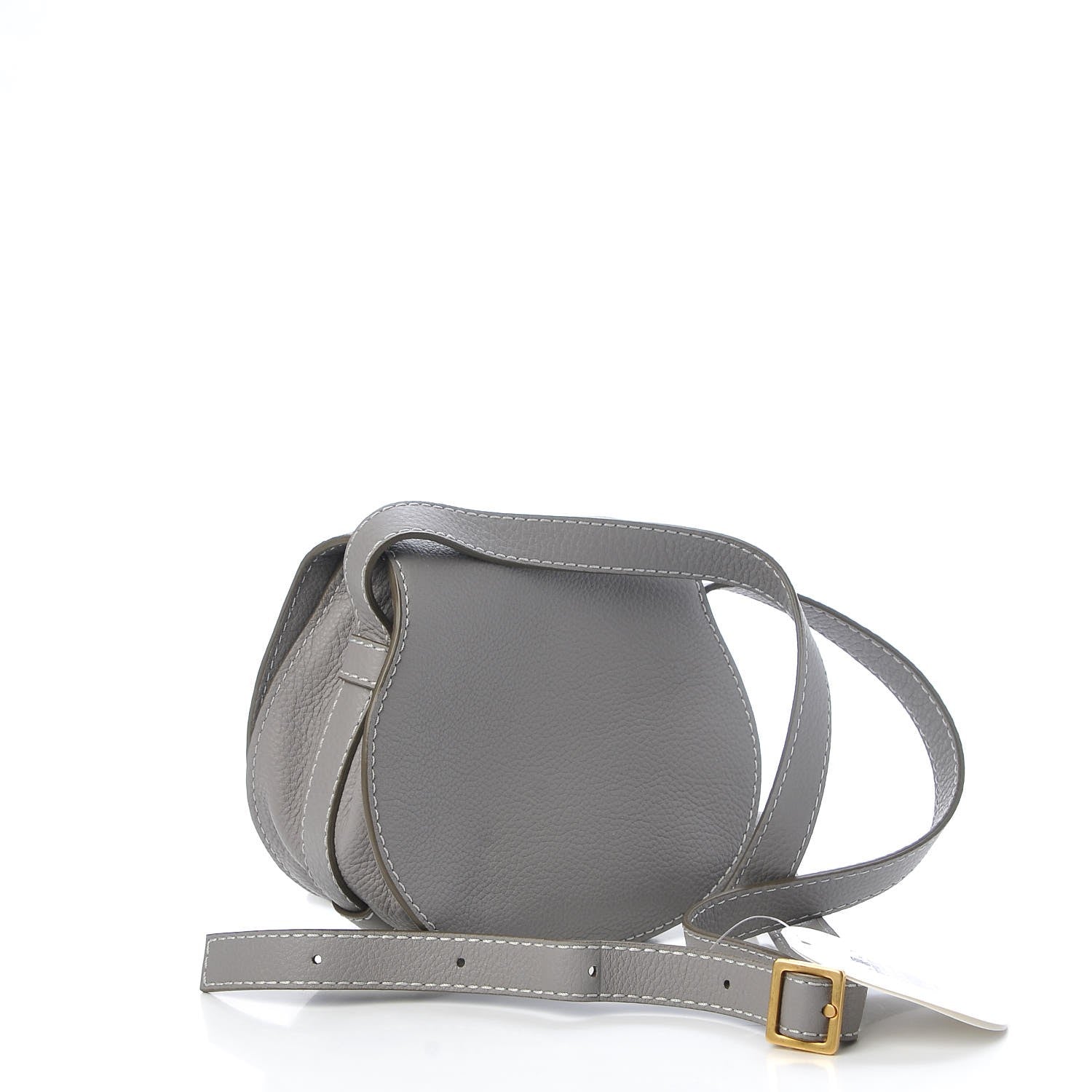Chloe Calfskin Mini Marcie Round Crossbody Bag Cashmere Grey 3 of 9