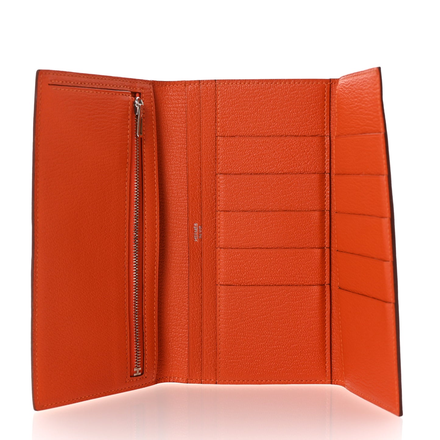 Chevre Mysore Bearn Gusset Wallet Orange