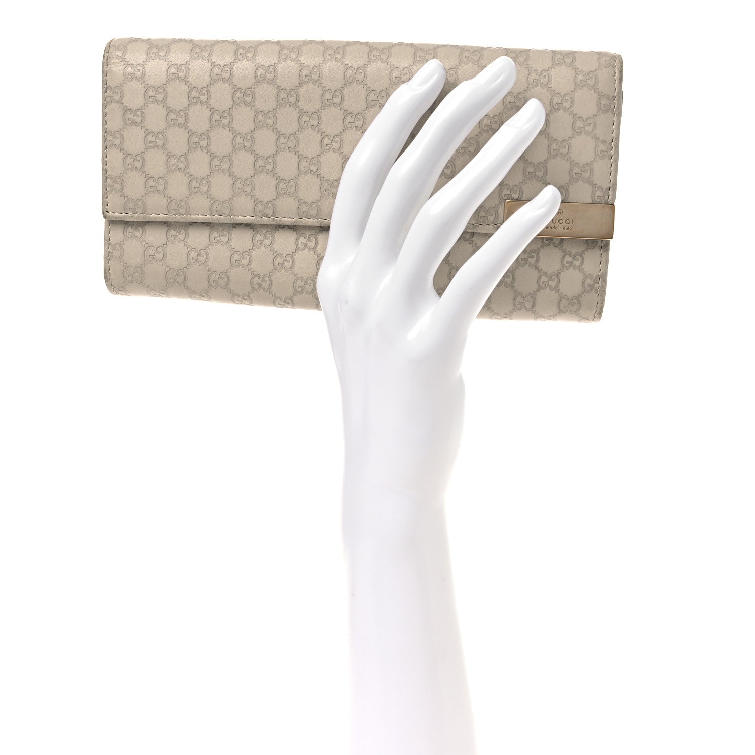 Gucci Soft Microguccissima Dice Chain Wallet Beige 2 of 8