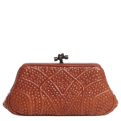 Bottega Veneta Leather San Marco Knot Clutch Tea 1 of 9