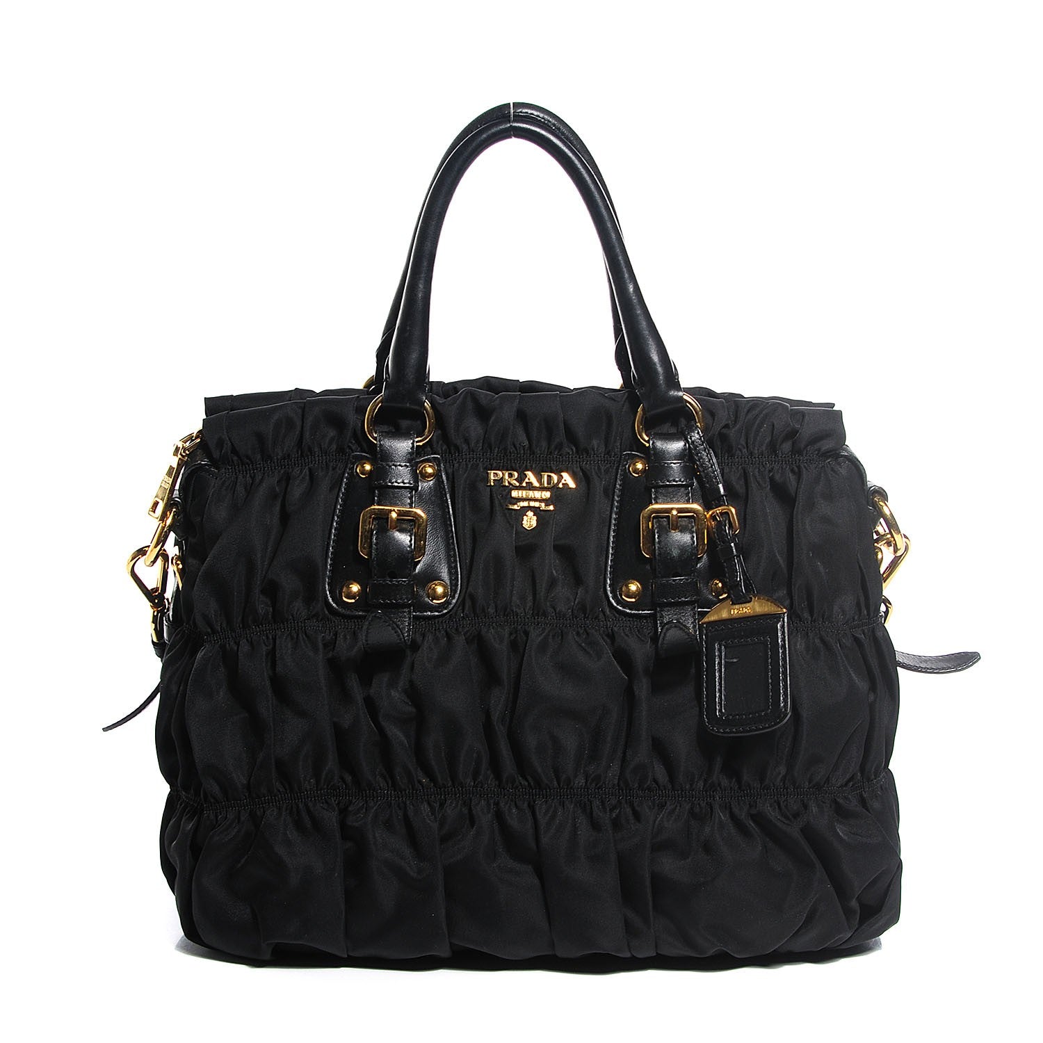 Prada Tessuto Nylon Gaufre Tote Nero Black 1 of 10