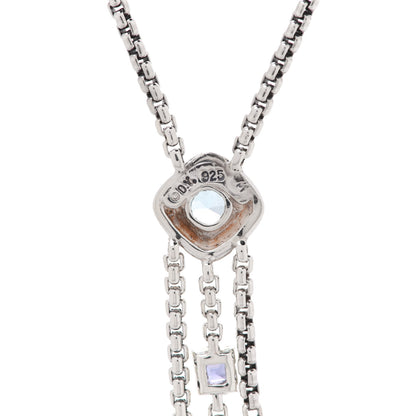 David Yurman Sterling Silver Diamond Iolite Blue Topaz Confetti Ice Necklace 5 of 7