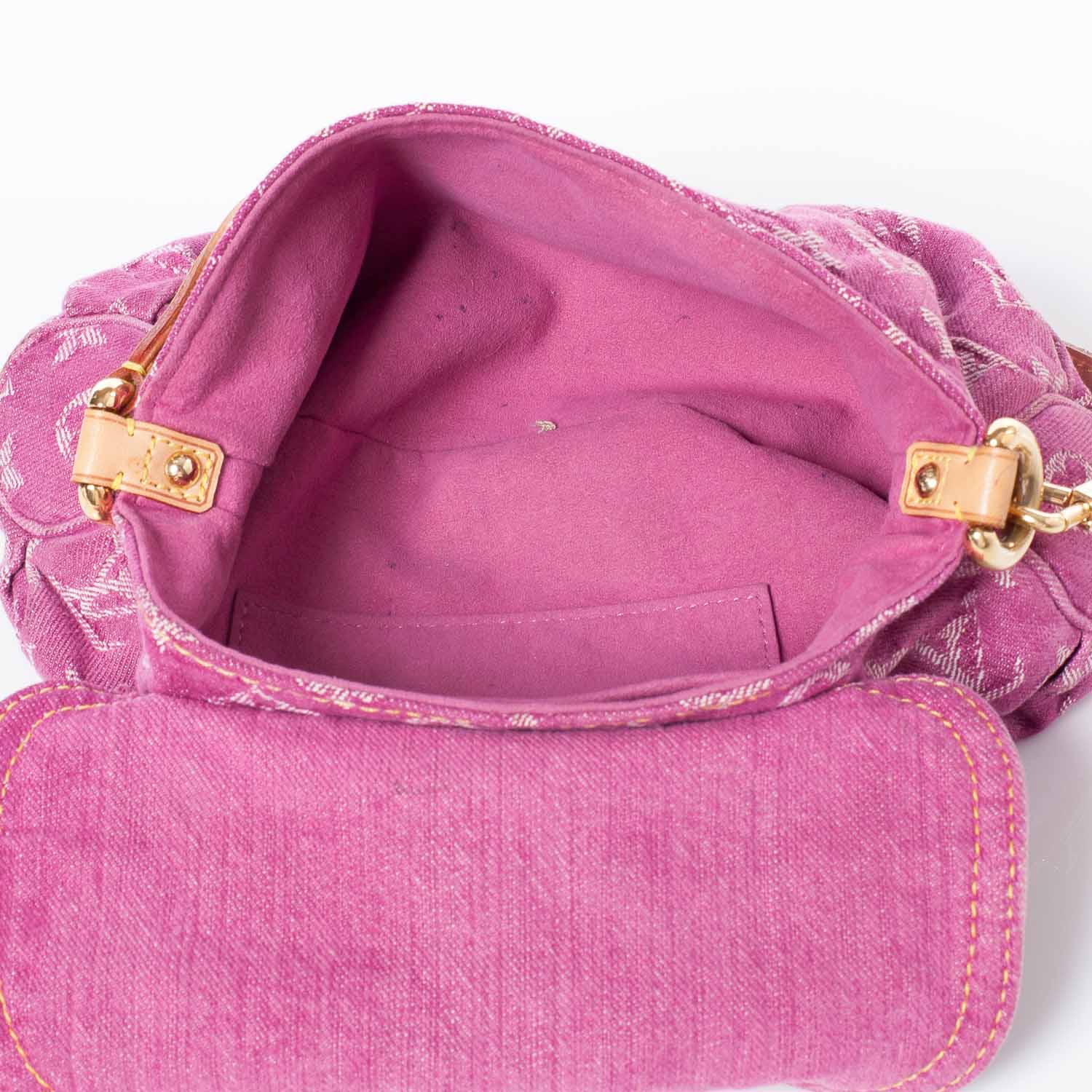 Louis Vuitton Monogram Denim Mini Pleaty Fuchsia 9 of 9