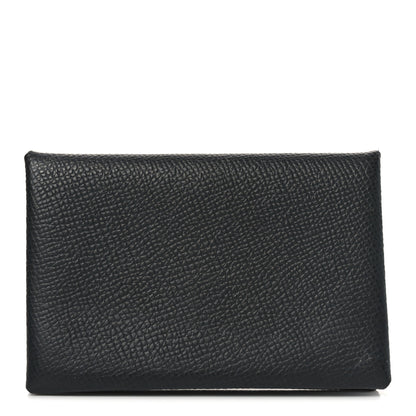Hermes Epsom Calvi Card Case Black 1 of 7