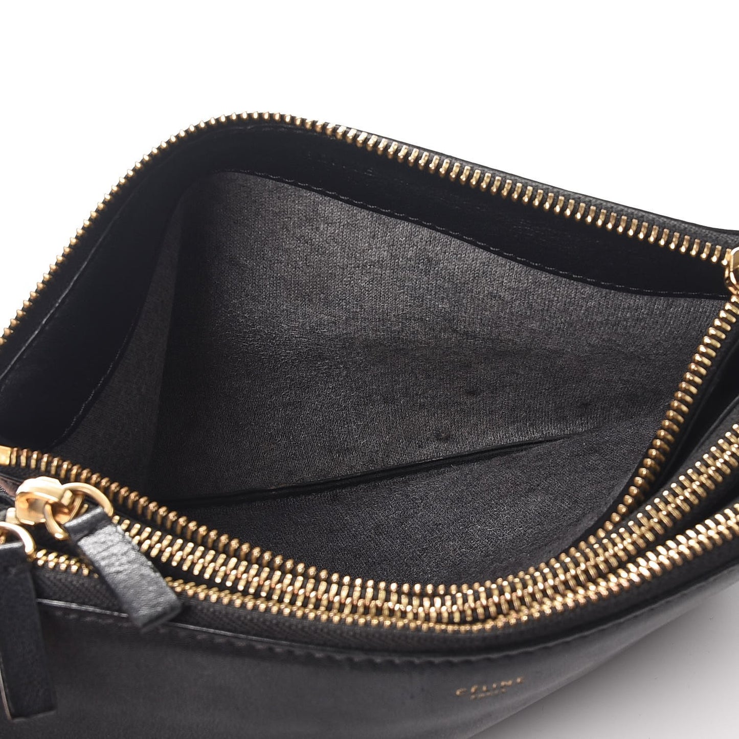 Lambskin Small Trio Crossbody Bag Black