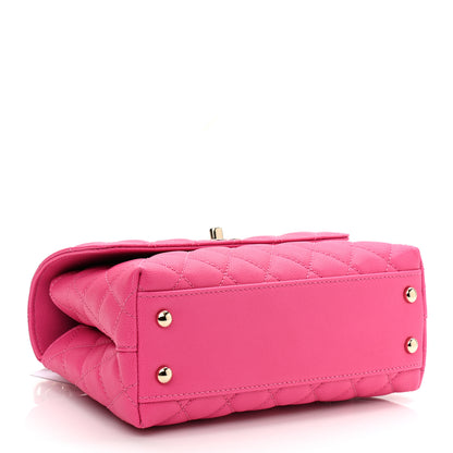 Chanel Caviar Quilted Mini Coco Handle Flap Rose 4 of 11