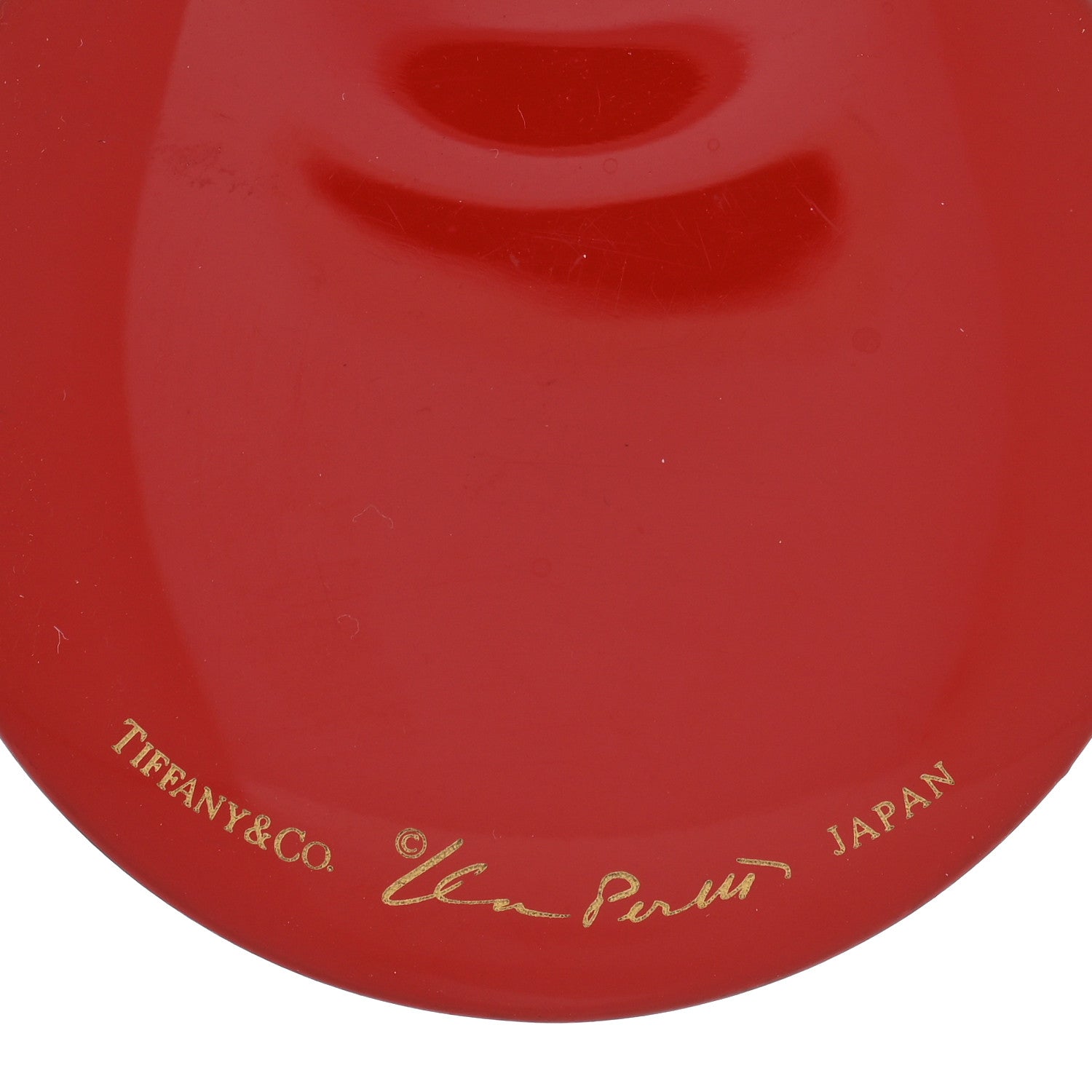 Tiffany Lacquer Hardwood Elsa Peretti Round Pendant Cord Necklace Red 5 of 5