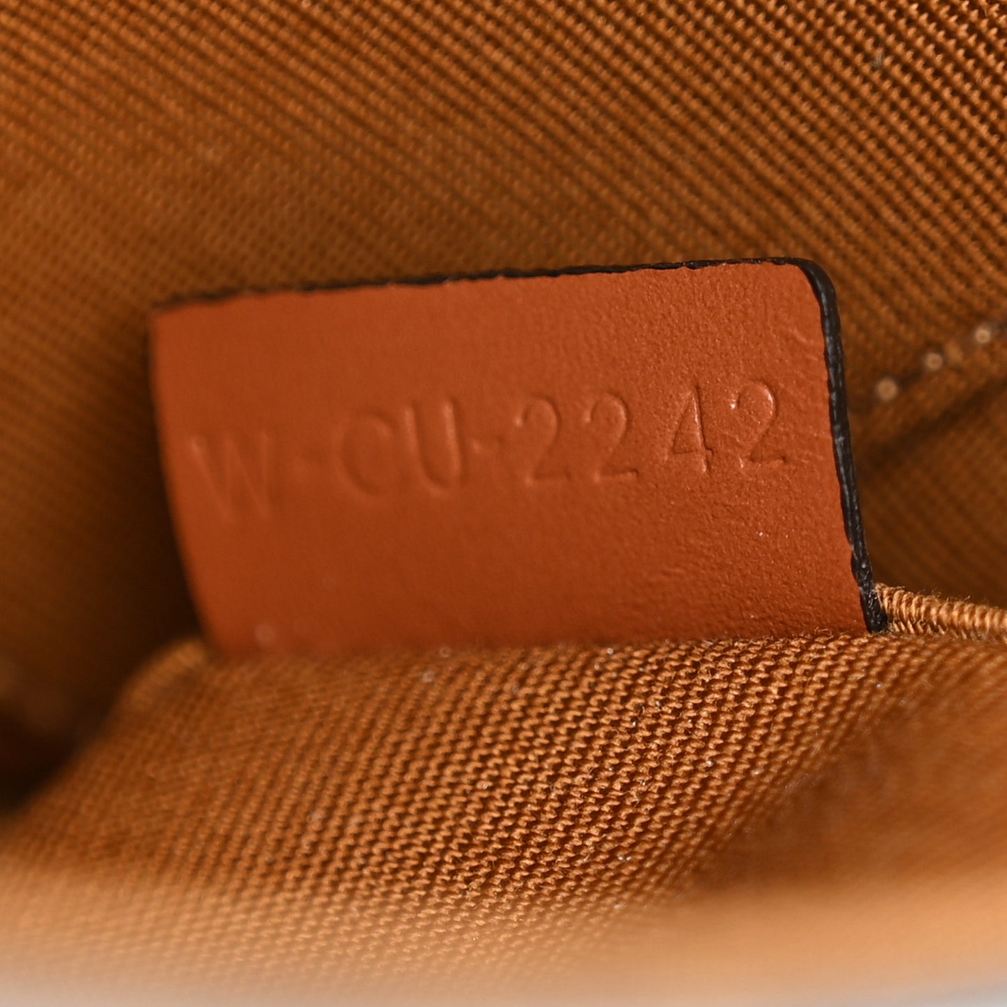 Canvas Calfskin Triomphe Mini Besace Tan
