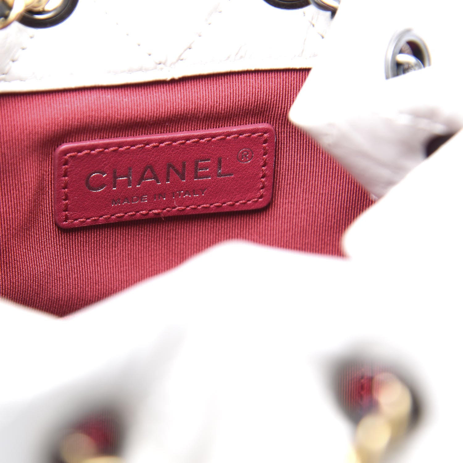 Chanel Aged Calfskin Quilted Gabrielle Backpack Black White 7 of 9