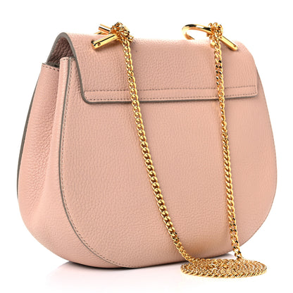 Chloe Grained Lambskin Drew Shoulder Bag Cement Pink 3 of 13
