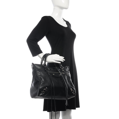Balenciaga Agneau Classic Silver Hardware Velo Black 2 of 8