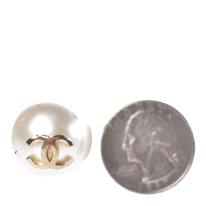 Chanel Pearl CC Large Earrings Gold 2 of 7