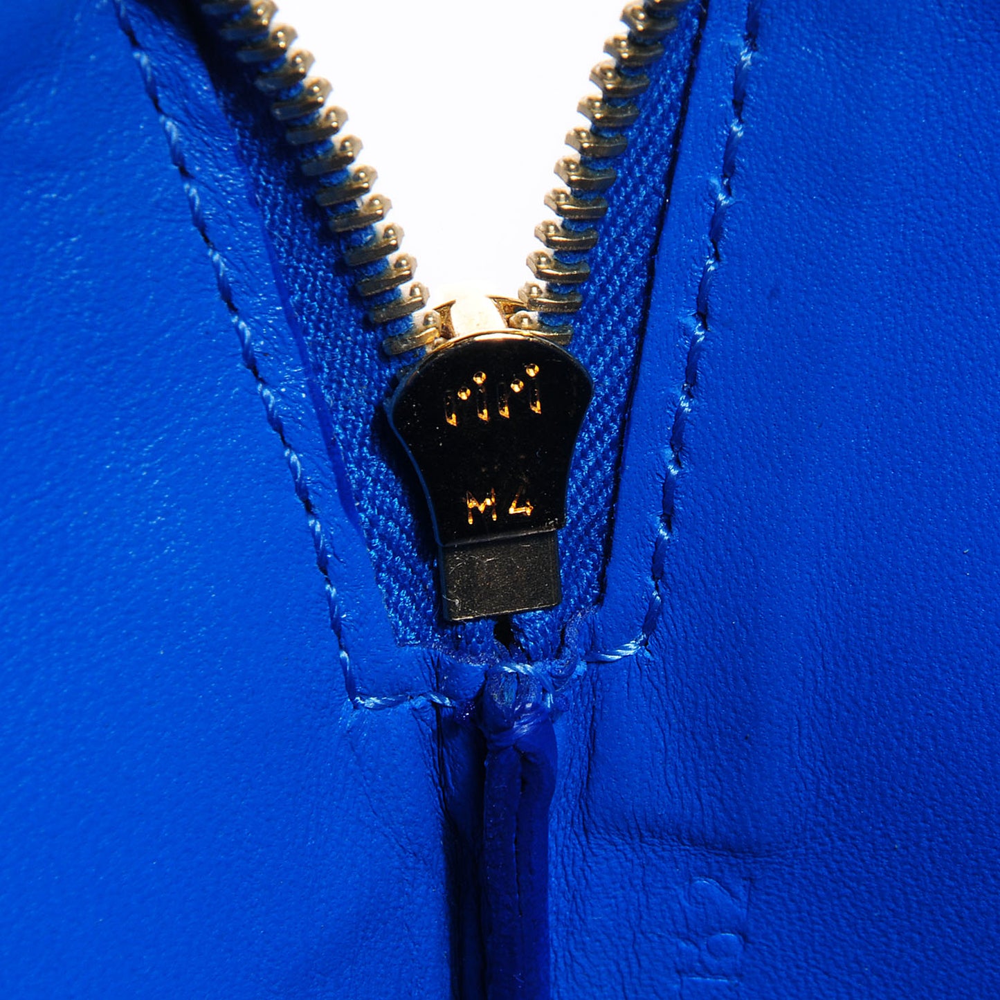 Smooth Lambskin Bi-Color Solo Clutch Pouch Royal Blue Khaki