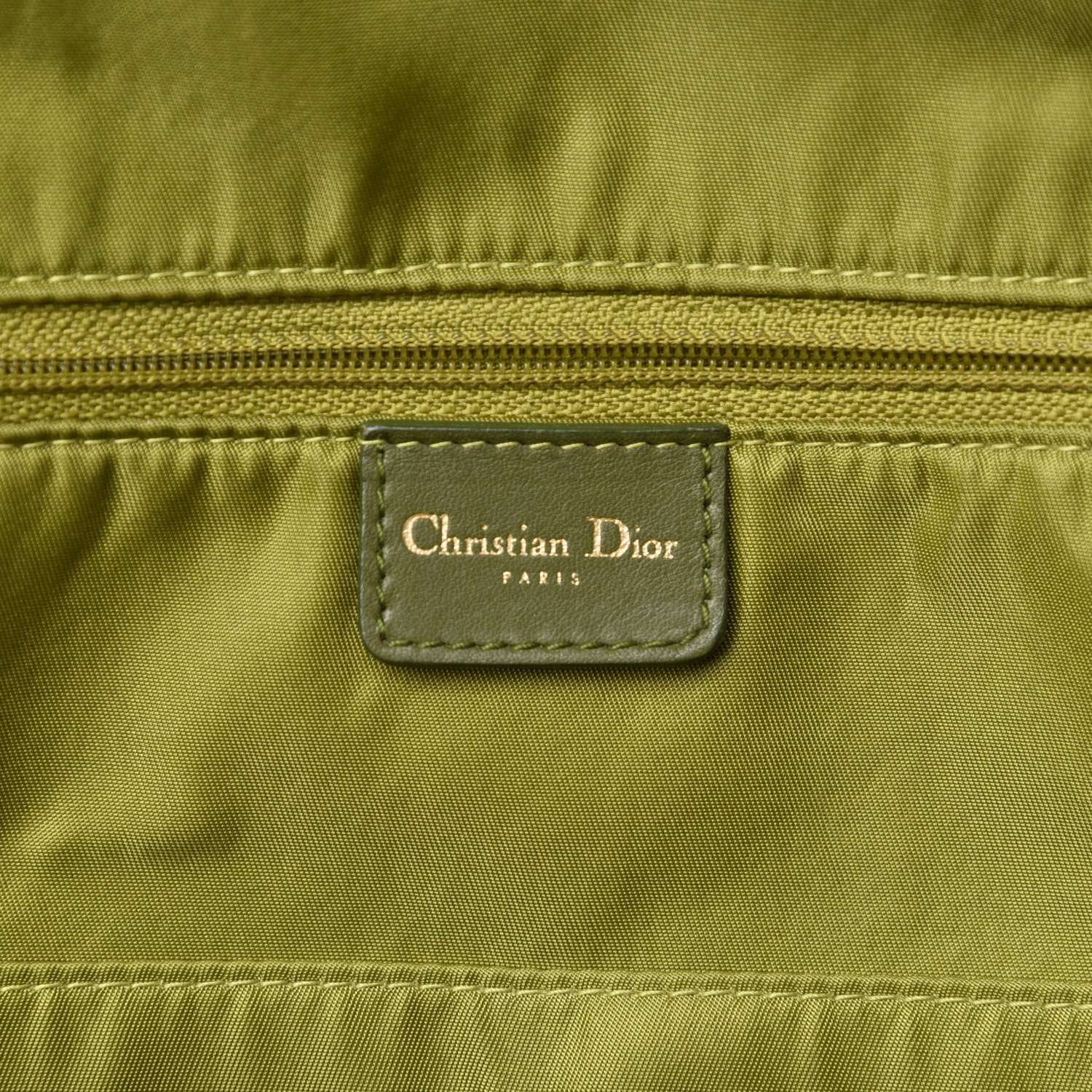 Christian Dior Ostrich Saddle Bowler Green 11 of 13