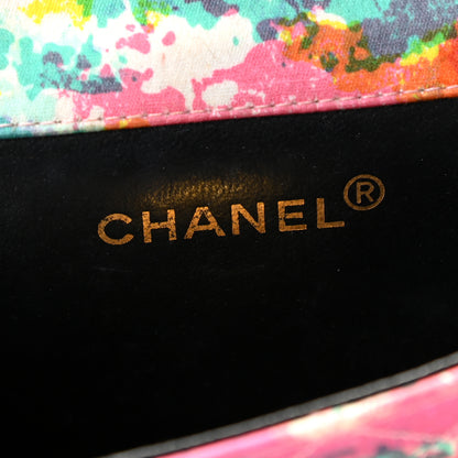 Chanel Satin Printed Watercolor Micro Flap Multicolor 3 of 7