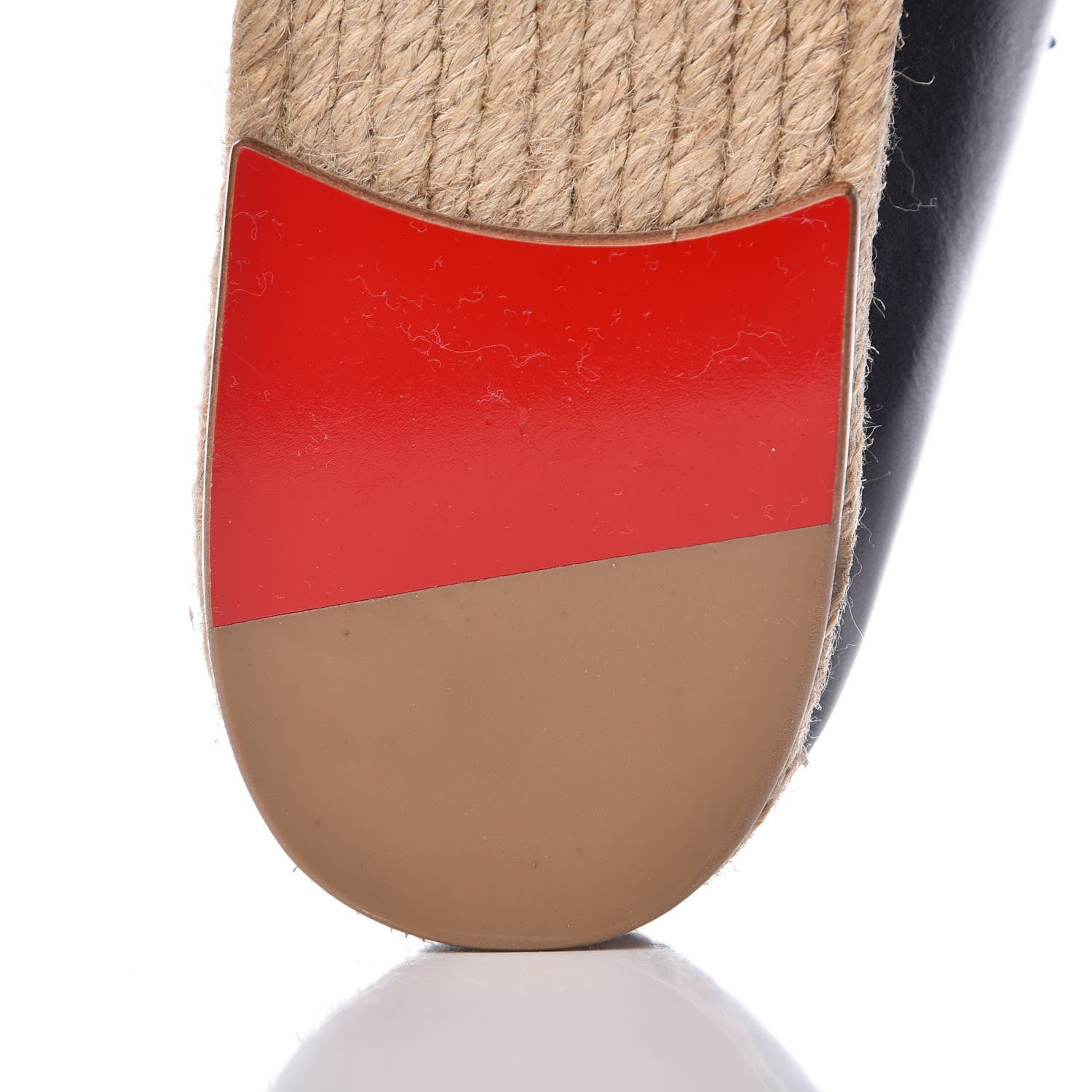 Christian Louboutin CHRISTIAN LOUBOUTIN Calfskin Ares Flat Espadrilles 42 Black 10 of 12