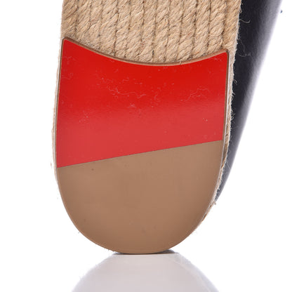 Christian Louboutin CHRISTIAN LOUBOUTIN Calfskin Ares Flat Espadrilles 42 Black 10 of 12