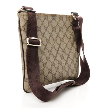 Gucci GG Supreme Monogram Small Flat Messenger Bag Dark Brown 3 of 11