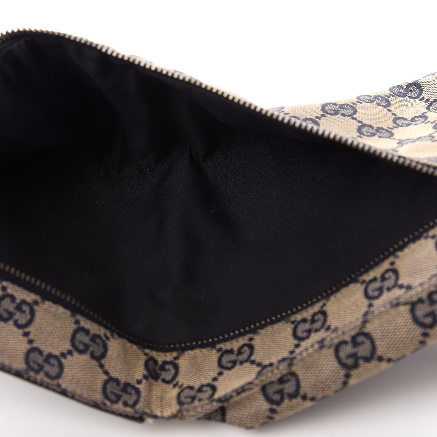 Gucci GG Monogram Web Double Pocket Belt Bag Navy 5 of 10