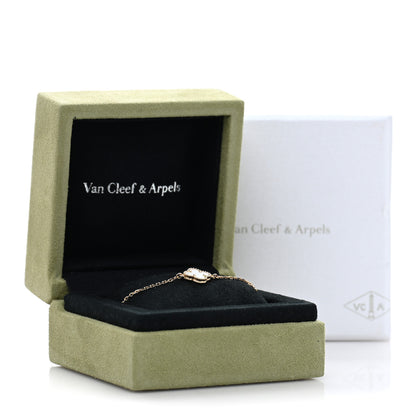 Van Cleef & Arpels 18K Yellow Gold Mother of Pearl Sweet Alhambra Bracelet 4 of 4