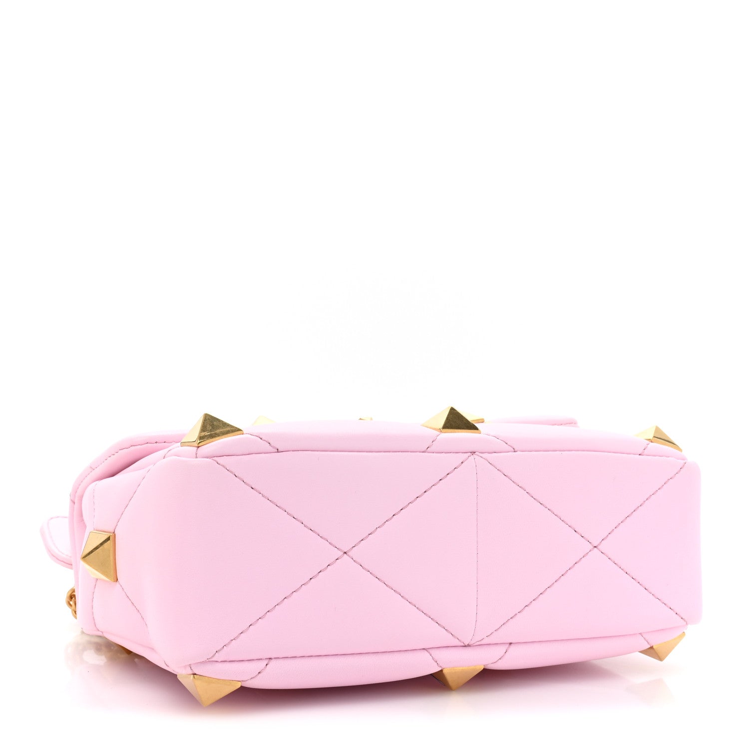 Valentino Garavani Nappa Medium Roman Stud Shoulder Bag Pink Borealis 4 of 8