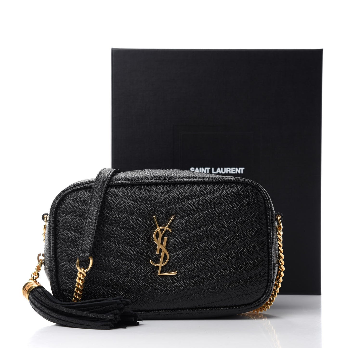 Grain De Poudre Matelasse Monogram Mini Lou Camera Bag Black