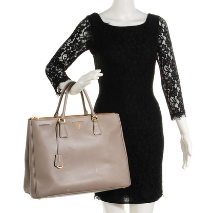 Prada Saffiano Lux Extra Large Galleria Double Zip Tote Argilla 2 of 11