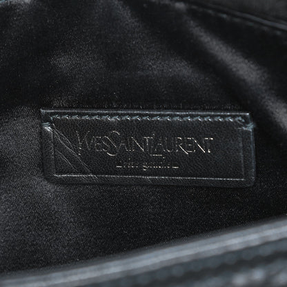 Saint Laurent Sheepskin Rive Gauche Hobo Black 6 of 10