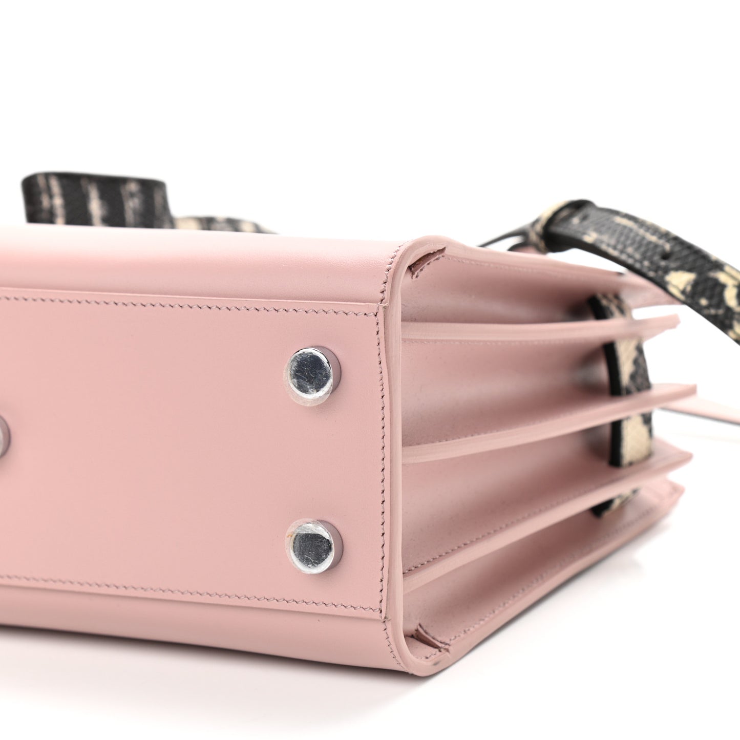 Calfskin Python Embossed Nano Sac De Jour Powder Pink