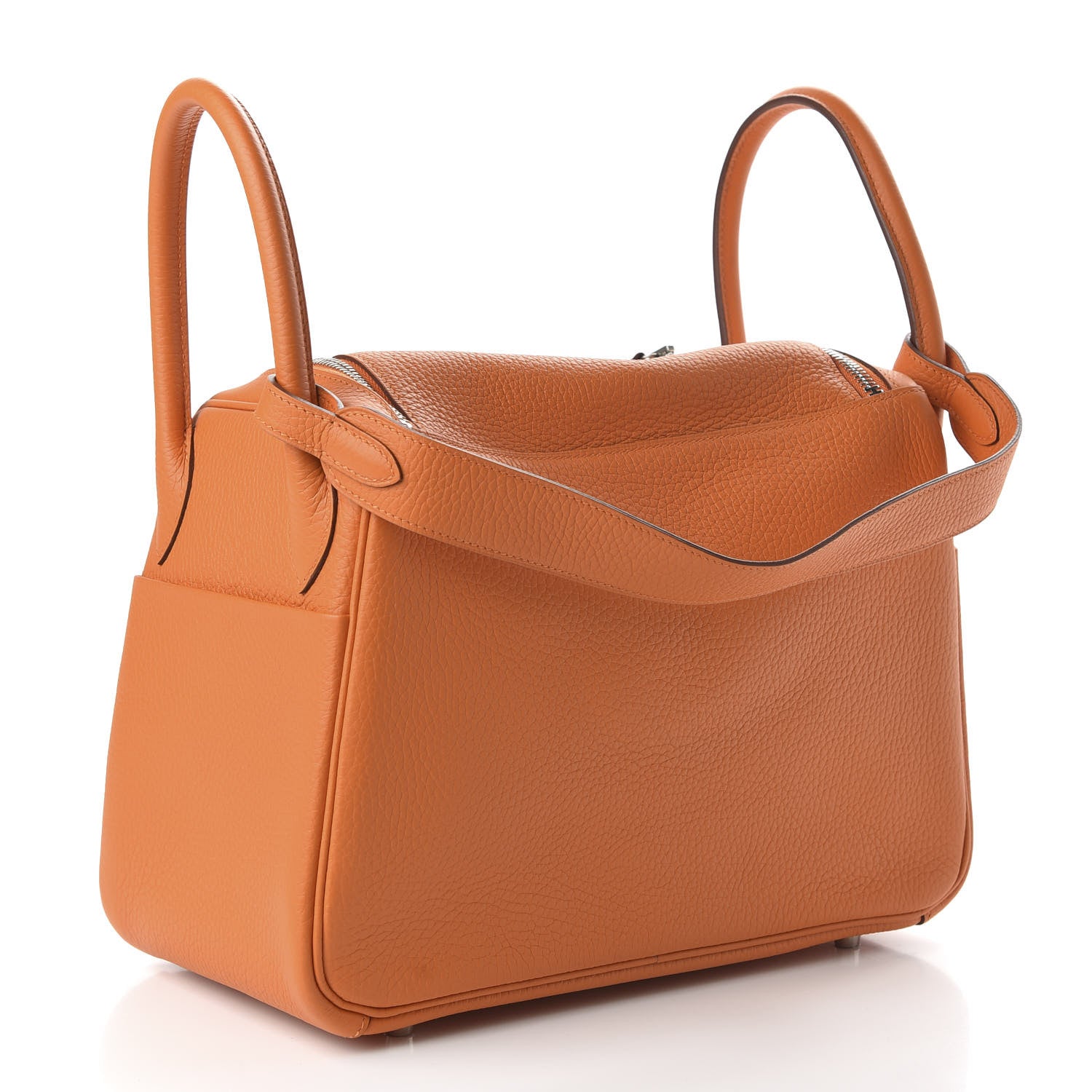 Hermes Taurillon Clemence Lindy 30 Orange 3 of 10